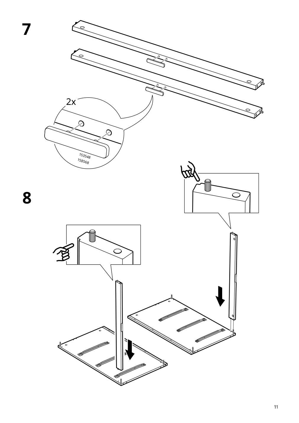 Assembly instructions for IKEA Songesand 6 drawer dresser | Page 11 - IKEA SONGESAND 6-drawer dresser 505.728.36