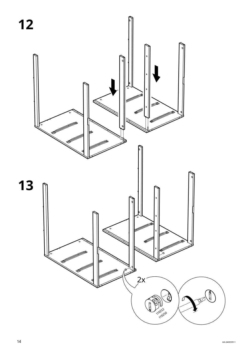 Assembly instructions for IKEA Songesand 6 drawer dresser | Page 14 - IKEA SONGESAND 6-drawer dresser 505.728.36