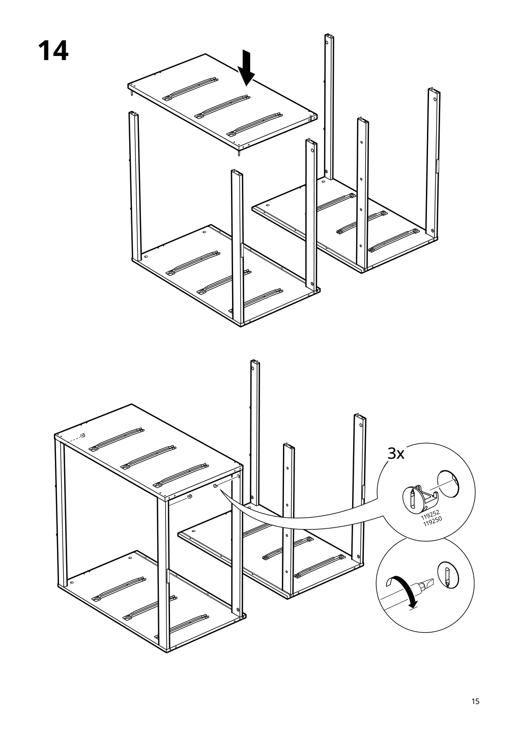 Assembly instructions for IKEA Songesand 6 drawer dresser | Page 15 - IKEA SONGESAND 6-drawer dresser 505.728.36