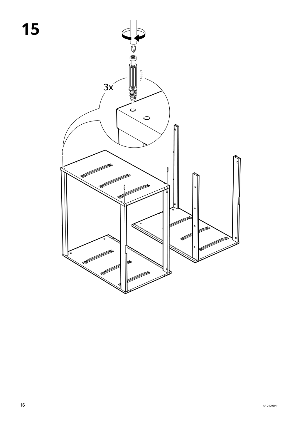 Assembly instructions for IKEA Songesand 6 drawer dresser | Page 16 - IKEA SONGESAND 6-drawer dresser 505.728.36