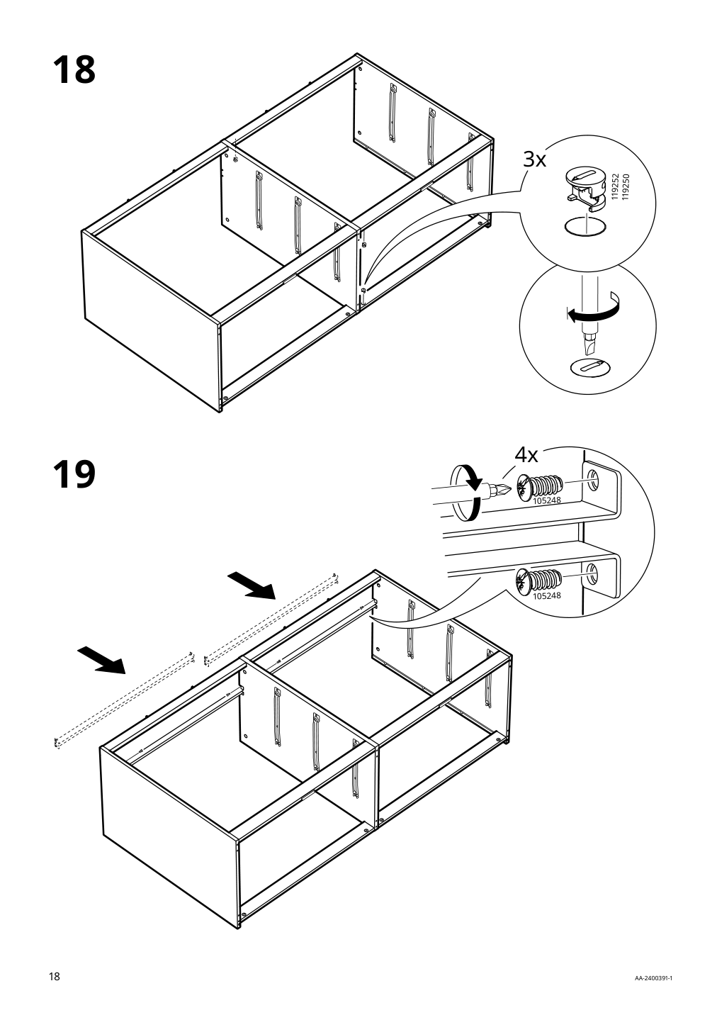 Assembly instructions for IKEA Songesand 6 drawer dresser | Page 18 - IKEA SONGESAND 6-drawer dresser 505.728.36