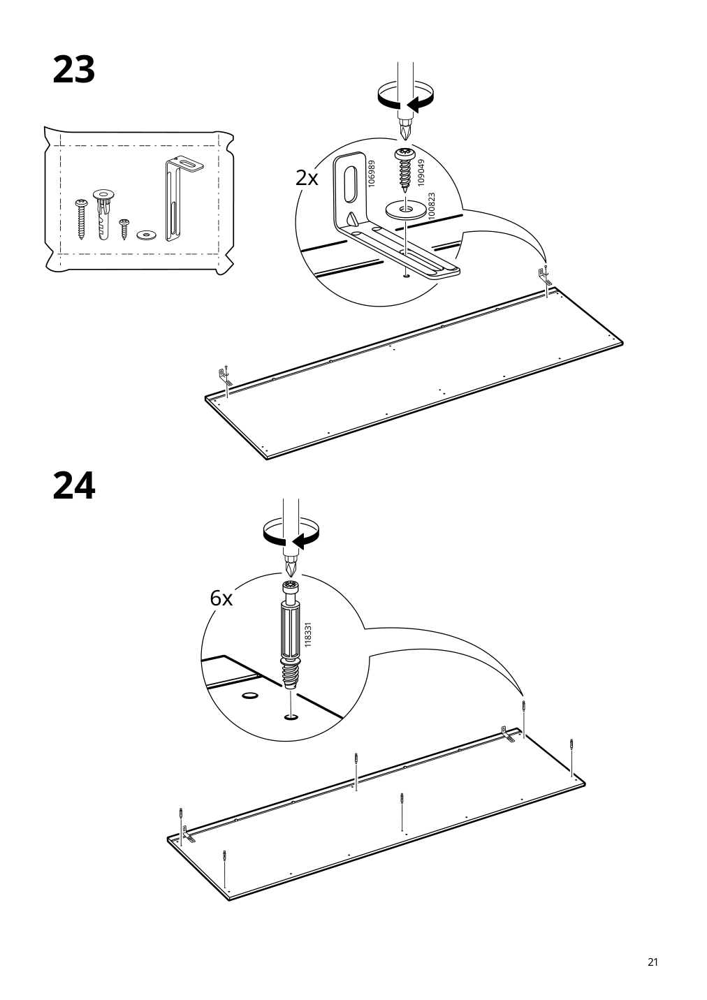 Assembly instructions for IKEA Songesand 6 drawer dresser | Page 21 - IKEA SONGESAND 6-drawer dresser 505.728.36