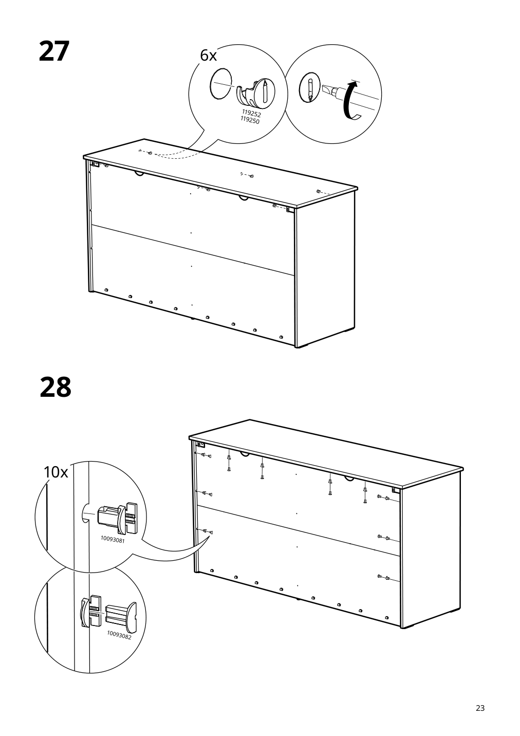 Assembly instructions for IKEA Songesand 6 drawer dresser | Page 23 - IKEA SONGESAND 6-drawer dresser 505.728.36