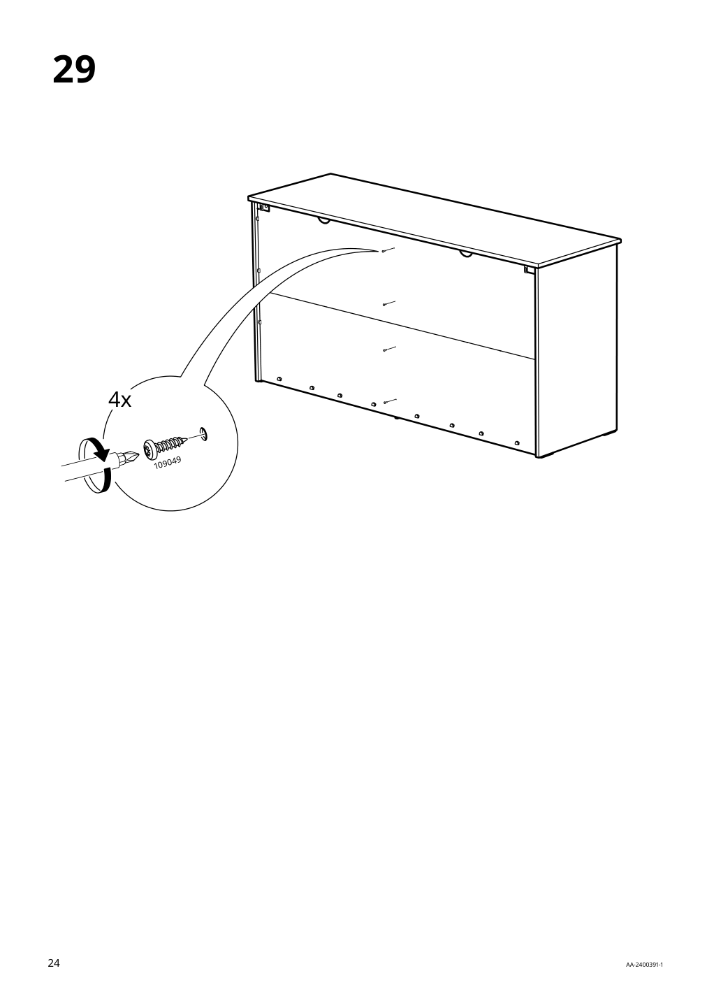 Assembly instructions for IKEA Songesand 6 drawer dresser | Page 24 - IKEA SONGESAND 6-drawer dresser 505.728.36