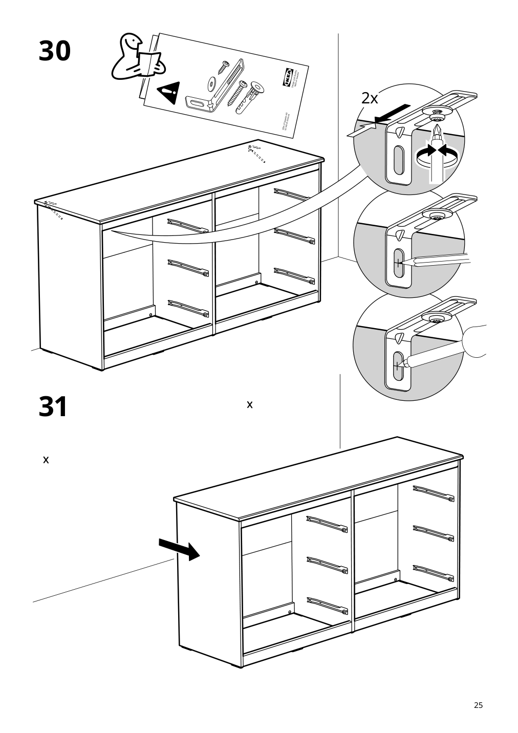 Assembly instructions for IKEA Songesand 6 drawer dresser | Page 25 - IKEA SONGESAND 6-drawer dresser 505.728.36