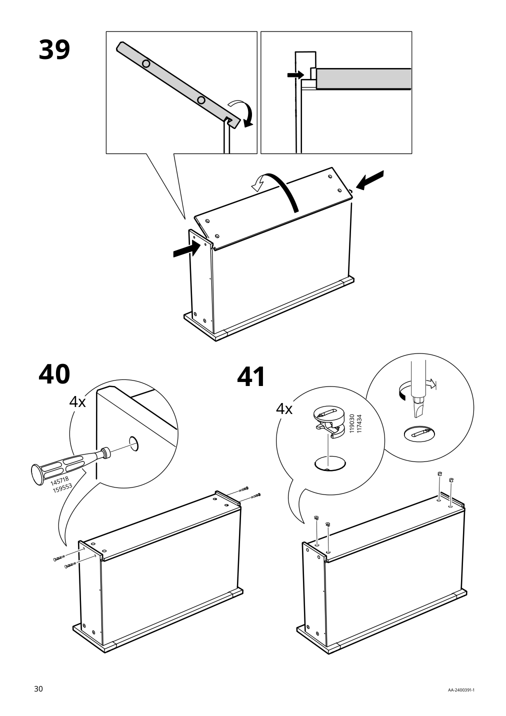 Assembly instructions for IKEA Songesand 6 drawer dresser | Page 30 - IKEA SONGESAND 6-drawer dresser 505.728.36