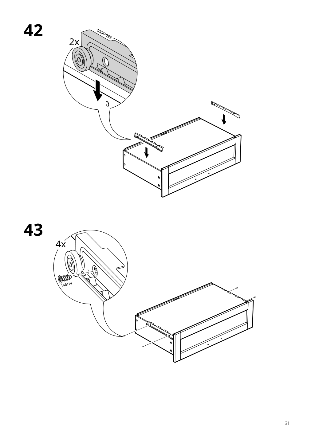 Assembly instructions for IKEA Songesand 6 drawer dresser | Page 31 - IKEA SONGESAND 6-drawer dresser 505.728.36