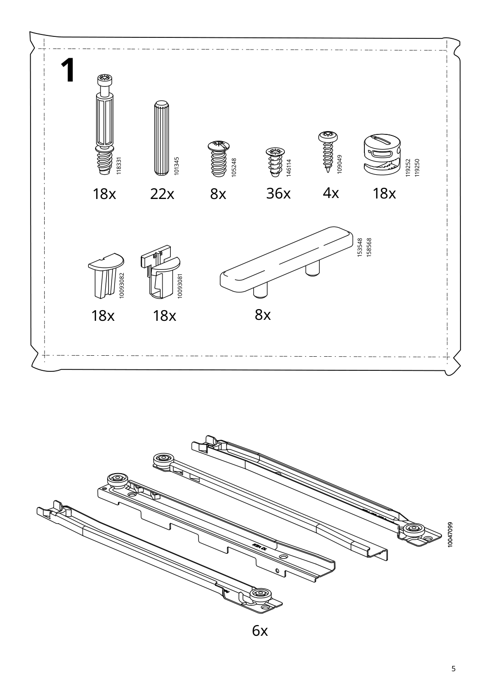 Assembly instructions for IKEA Songesand 6 drawer dresser | Page 5 - IKEA SONGESAND 6-drawer dresser 505.728.36