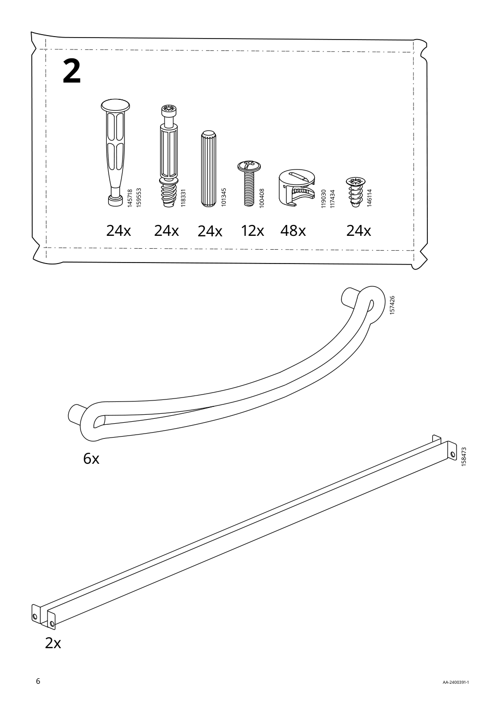 Assembly instructions for IKEA Songesand 6 drawer dresser | Page 6 - IKEA SONGESAND 6-drawer dresser 505.728.36