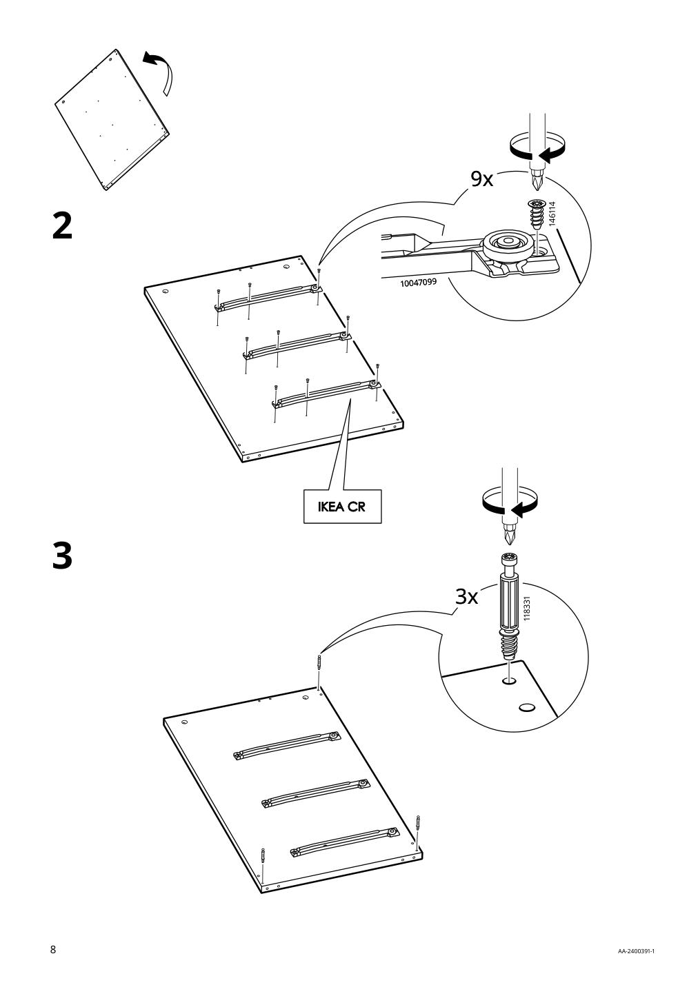 Assembly instructions for IKEA Songesand 6 drawer dresser | Page 8 - IKEA SONGESAND 6-drawer dresser 505.728.36