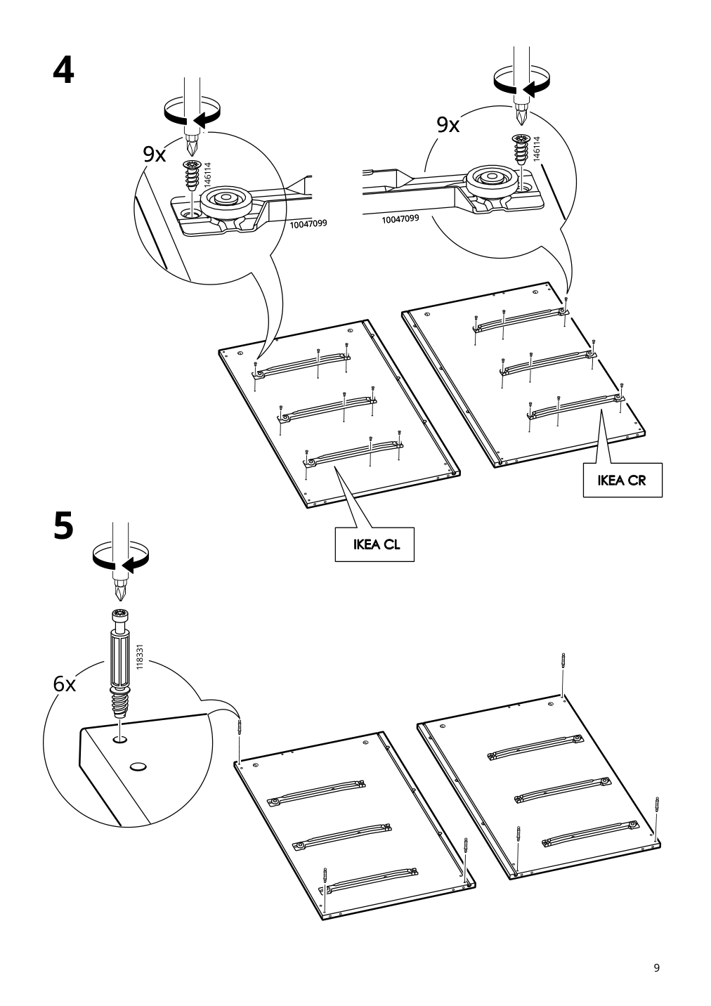 Assembly instructions for IKEA Songesand 6 drawer dresser | Page 9 - IKEA SONGESAND 6-drawer dresser 505.728.36