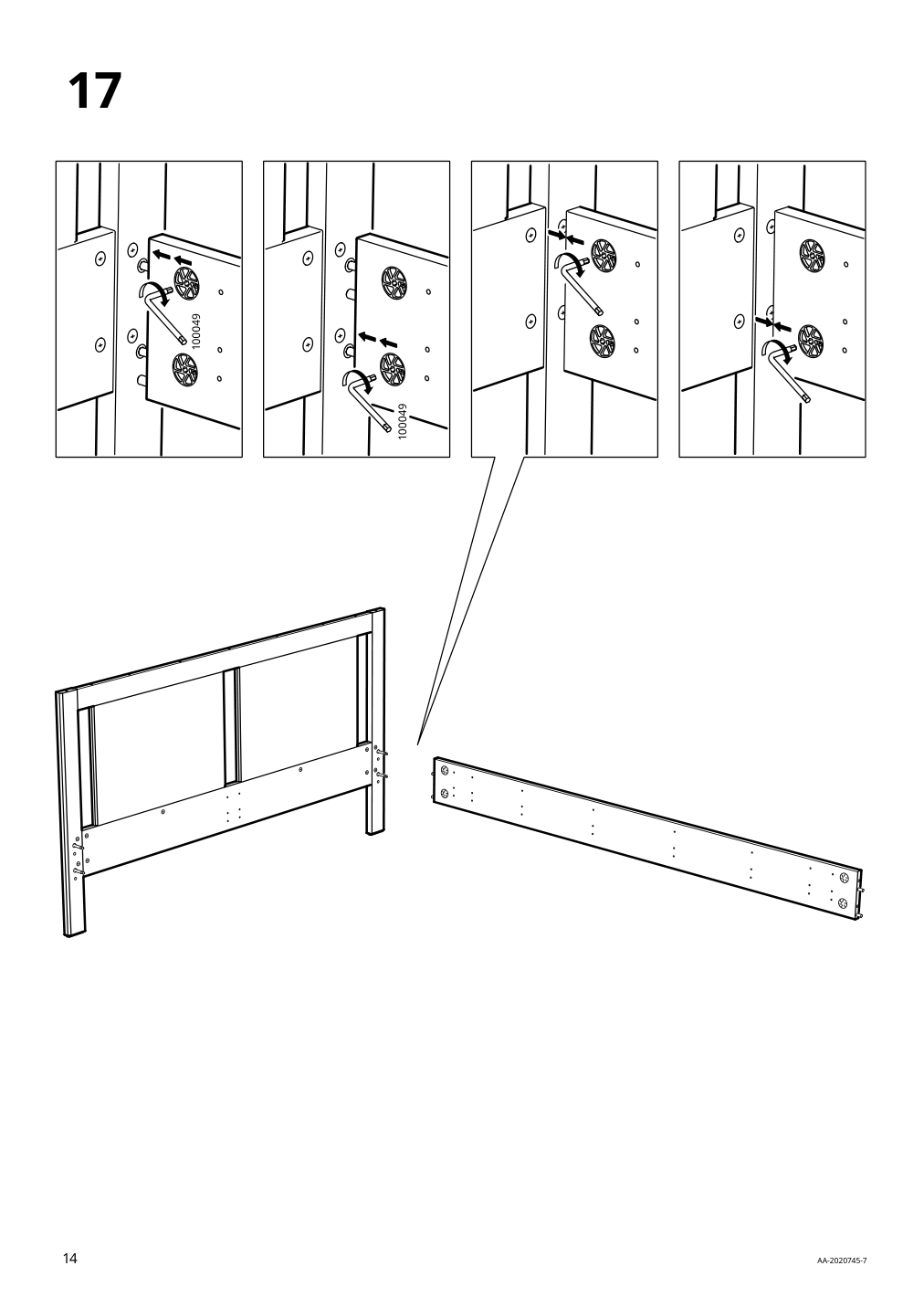 Assembly instructions for IKEA Songesand bed frame white | Page 14 - IKEA SONGESAND bed frame with 4 storage boxes 792.413.51