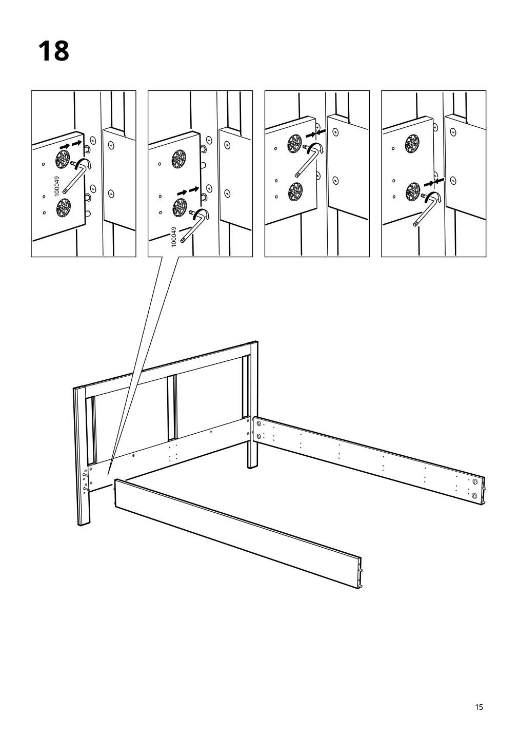 Assembly instructions for IKEA Songesand bed frame white | Page 15 - IKEA SONGESAND bed frame 492.412.96