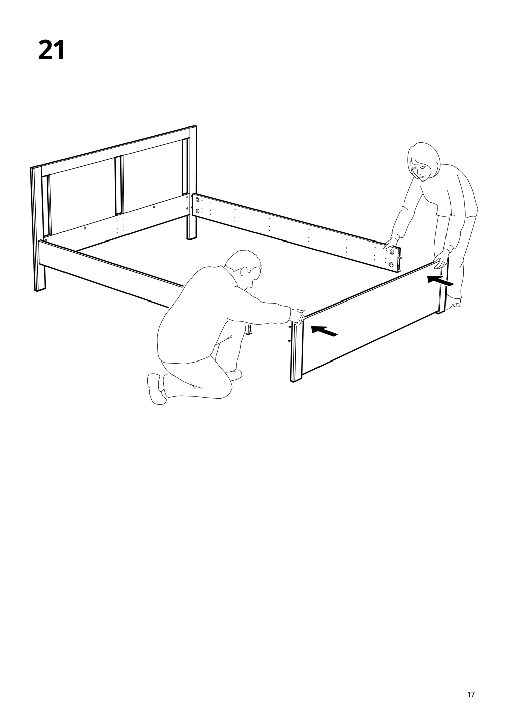 Assembly instructions for IKEA Songesand bed frame white | Page 17 - IKEA SONGESAND bed frame with 2 storage boxes 592.412.53