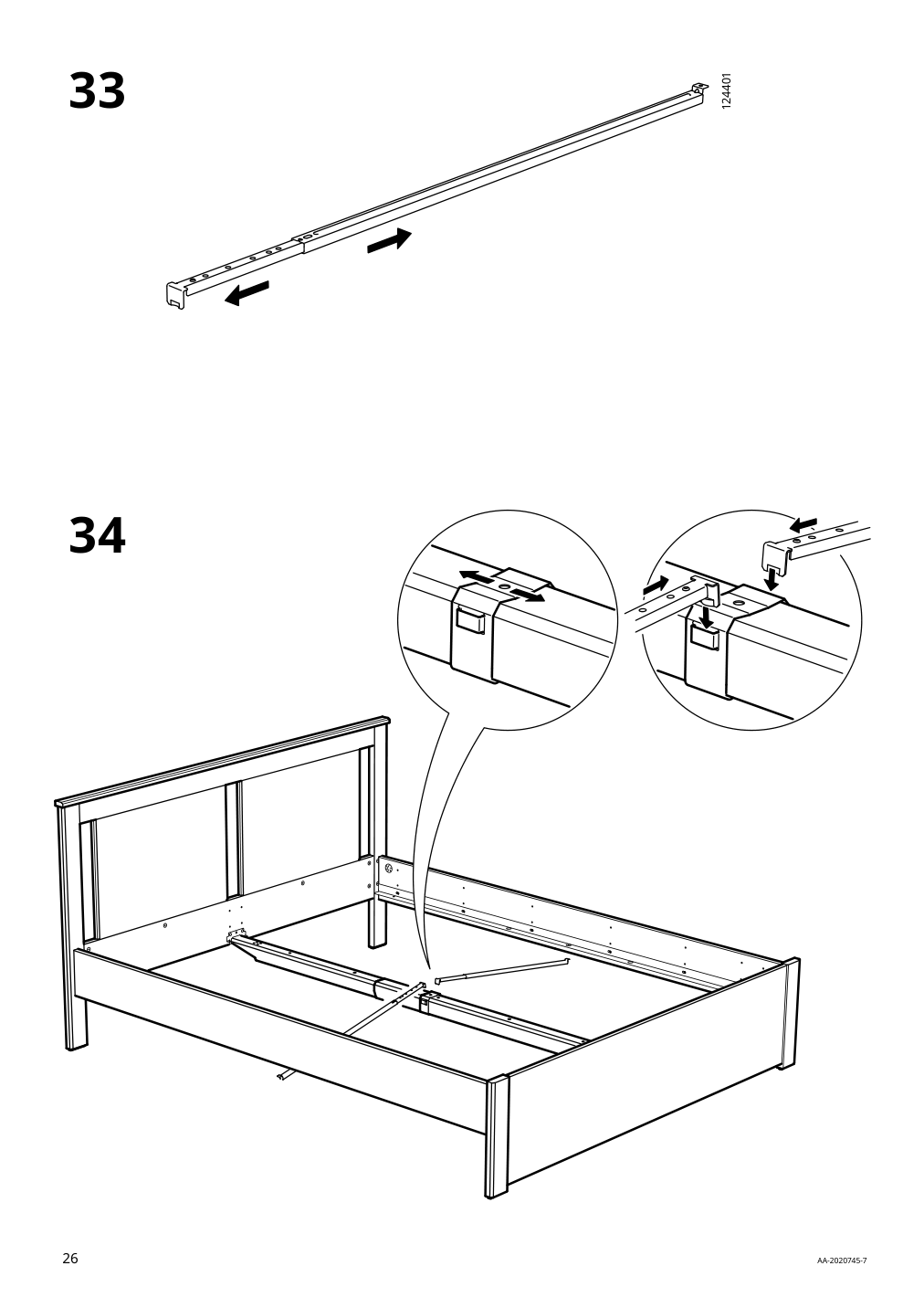 Assembly instructions for IKEA Songesand bed frame white | Page 26 - IKEA SONGESAND bed frame 192.413.06