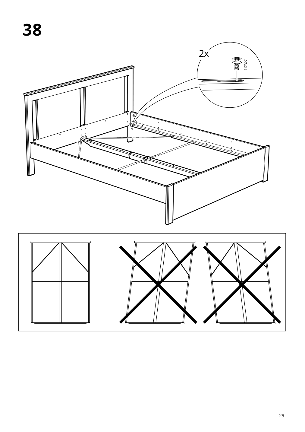 Assembly instructions for IKEA Songesand bed frame white | Page 29 - IKEA SONGESAND bed frame 192.413.06