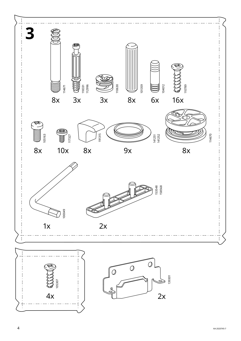 Assembly instructions for IKEA Songesand bed frame white | Page 4 - IKEA SONGESAND bed frame with 4 storage boxes 792.413.51