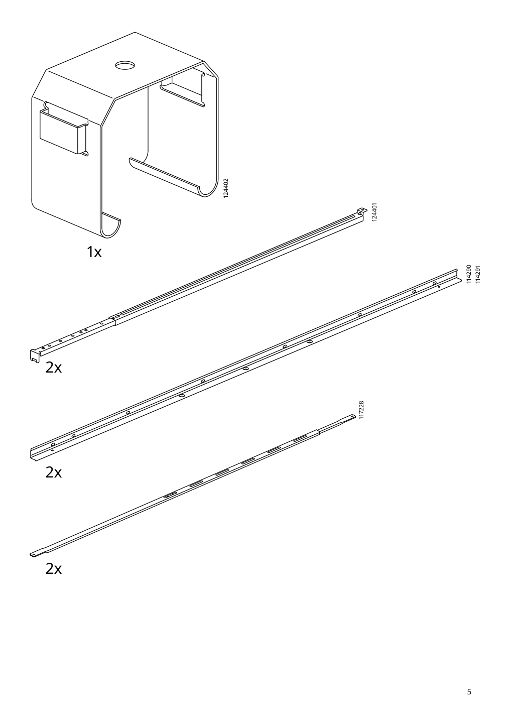 Assembly instructions for IKEA Songesand bed frame brown | Page 5 - IKEA SONGESAND bed frame with 2 storage boxes 392.411.12