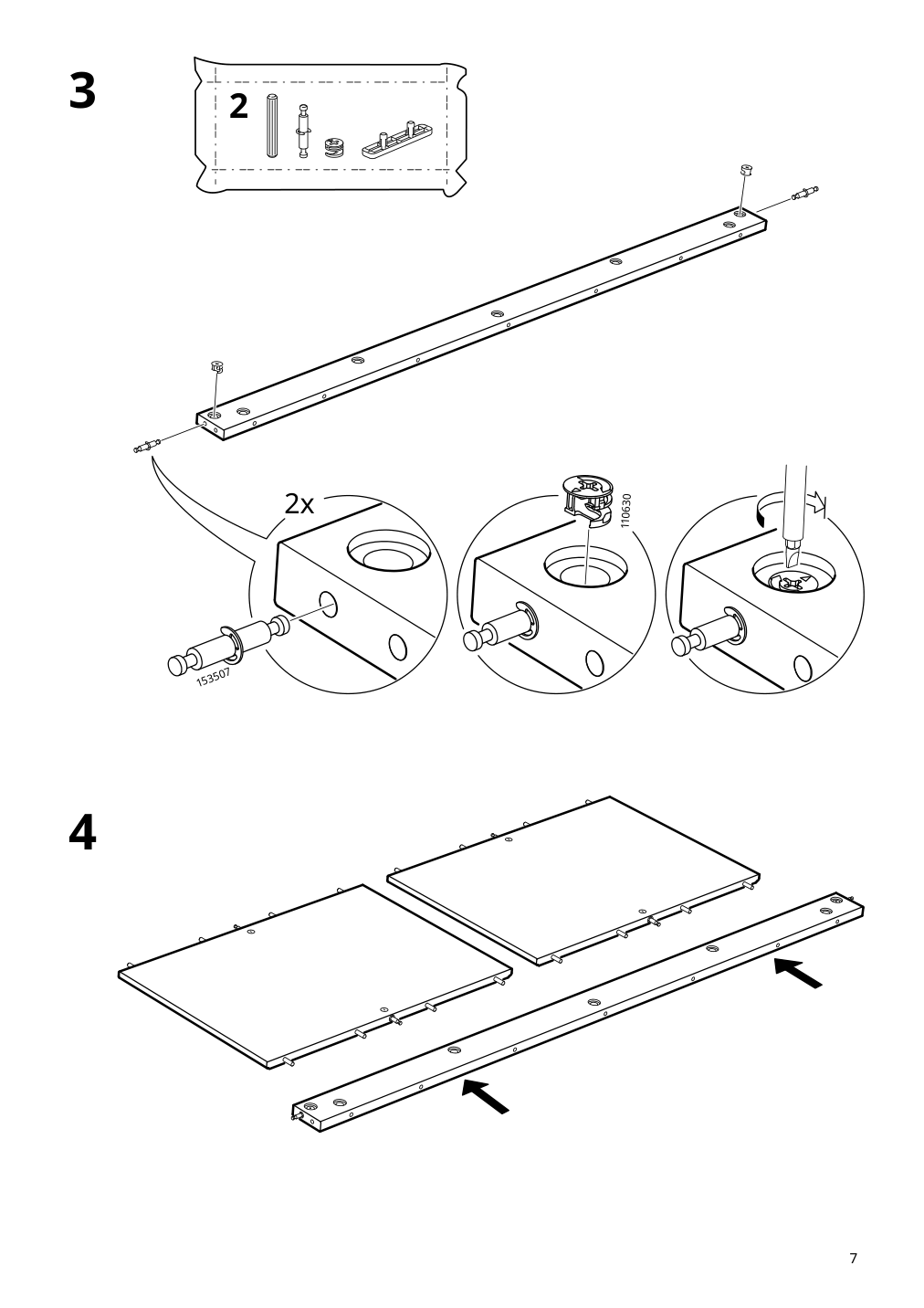 Assembly instructions for IKEA Songesand bed frame brown | Page 7 - IKEA SONGESAND bed frame with 2 storage boxes 392.411.12