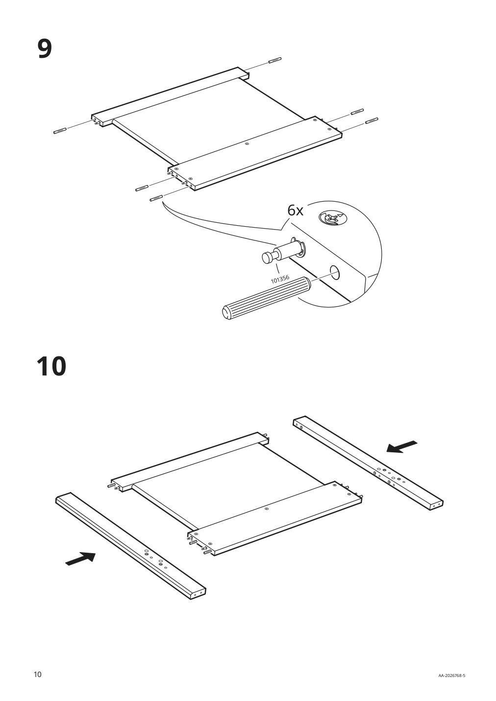 Assembly instructions for IKEA Songesand bed frame white | Page 10 - IKEA SONGESAND bed frame with 2 storage boxes 792.409.88