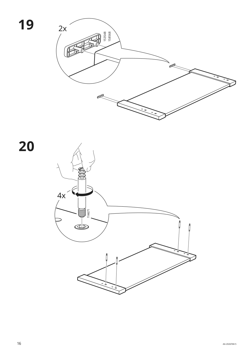 Assembly instructions for IKEA Songesand bed frame brown | Page 16 - IKEA SONGESAND bed frame 392.409.47