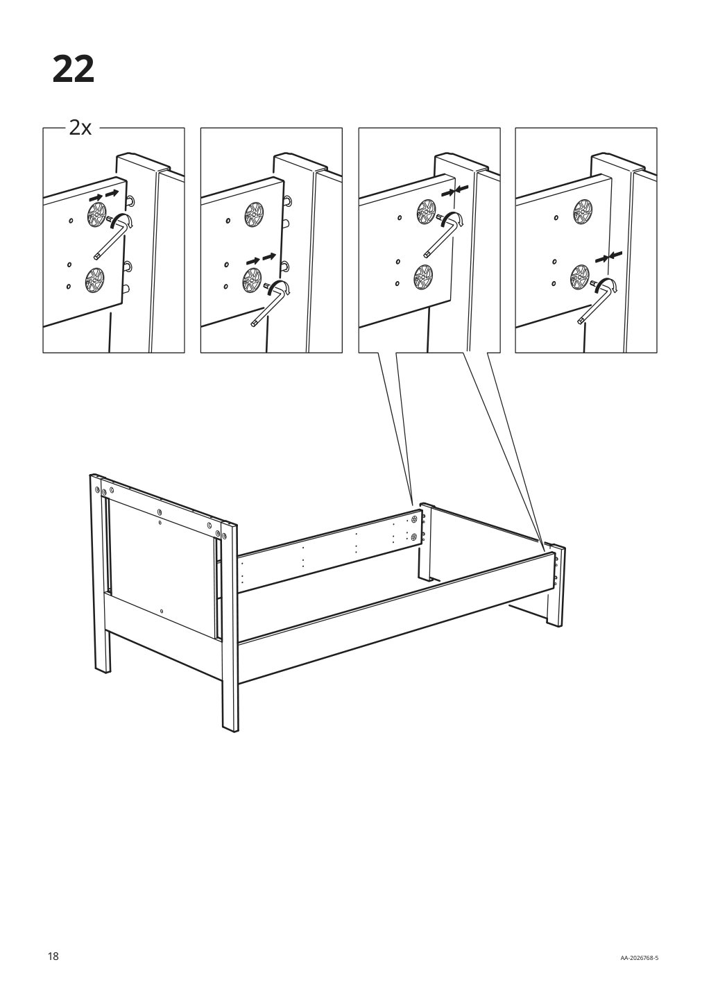 Assembly instructions for IKEA Songesand bed frame brown | Page 18 - IKEA SONGESAND bed frame 392.409.47