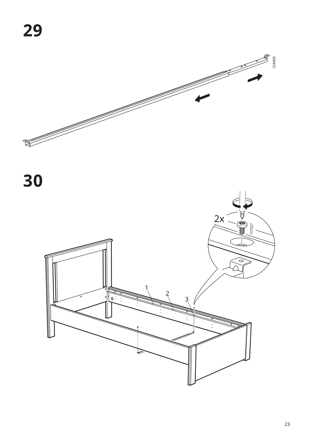 Assembly instructions for IKEA Songesand bed frame brown | Page 23 - IKEA SONGESAND bed frame 392.409.47