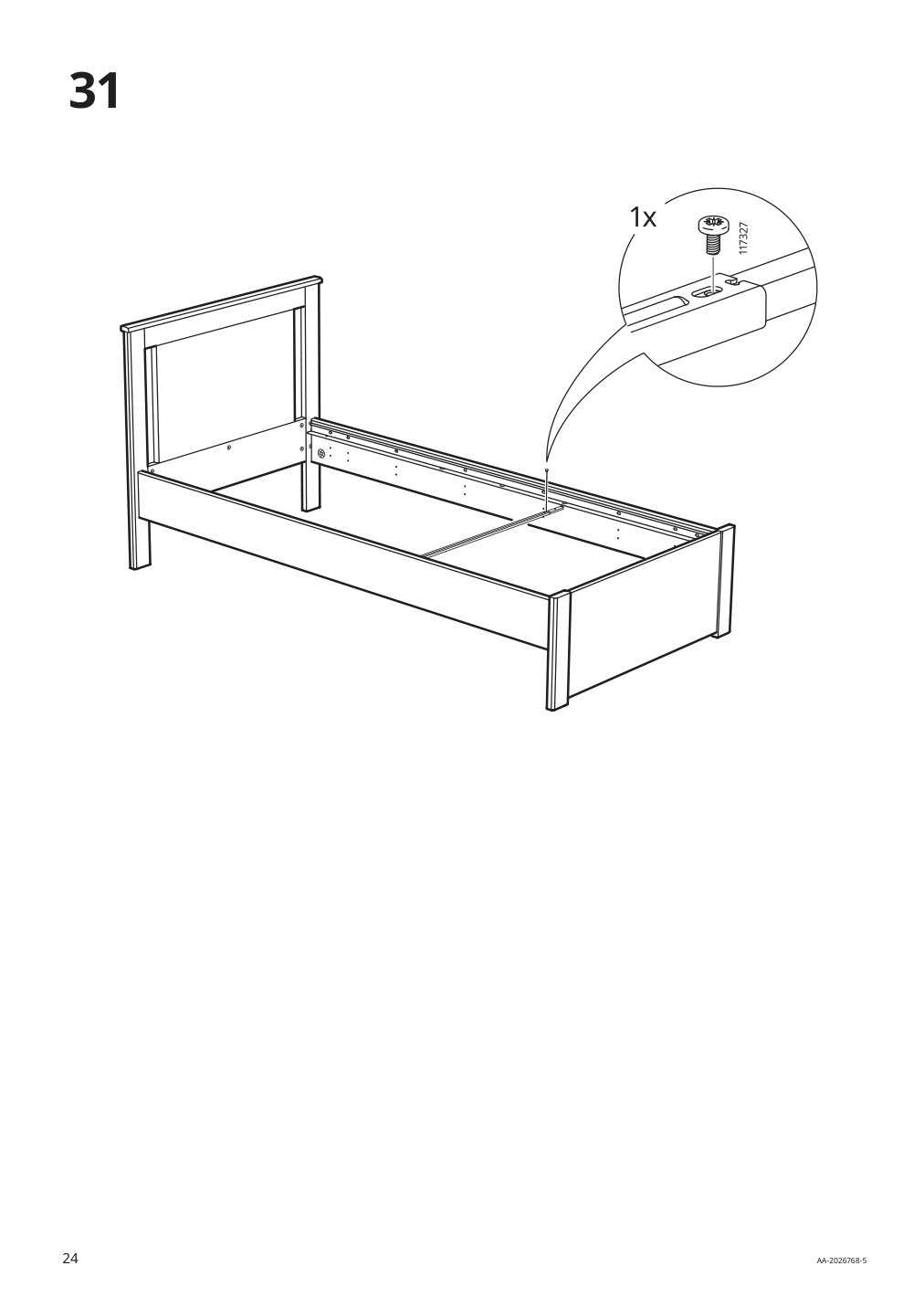 Assembly instructions for IKEA Songesand bed frame white | Page 24 - IKEA SONGESAND bed frame 292.410.23