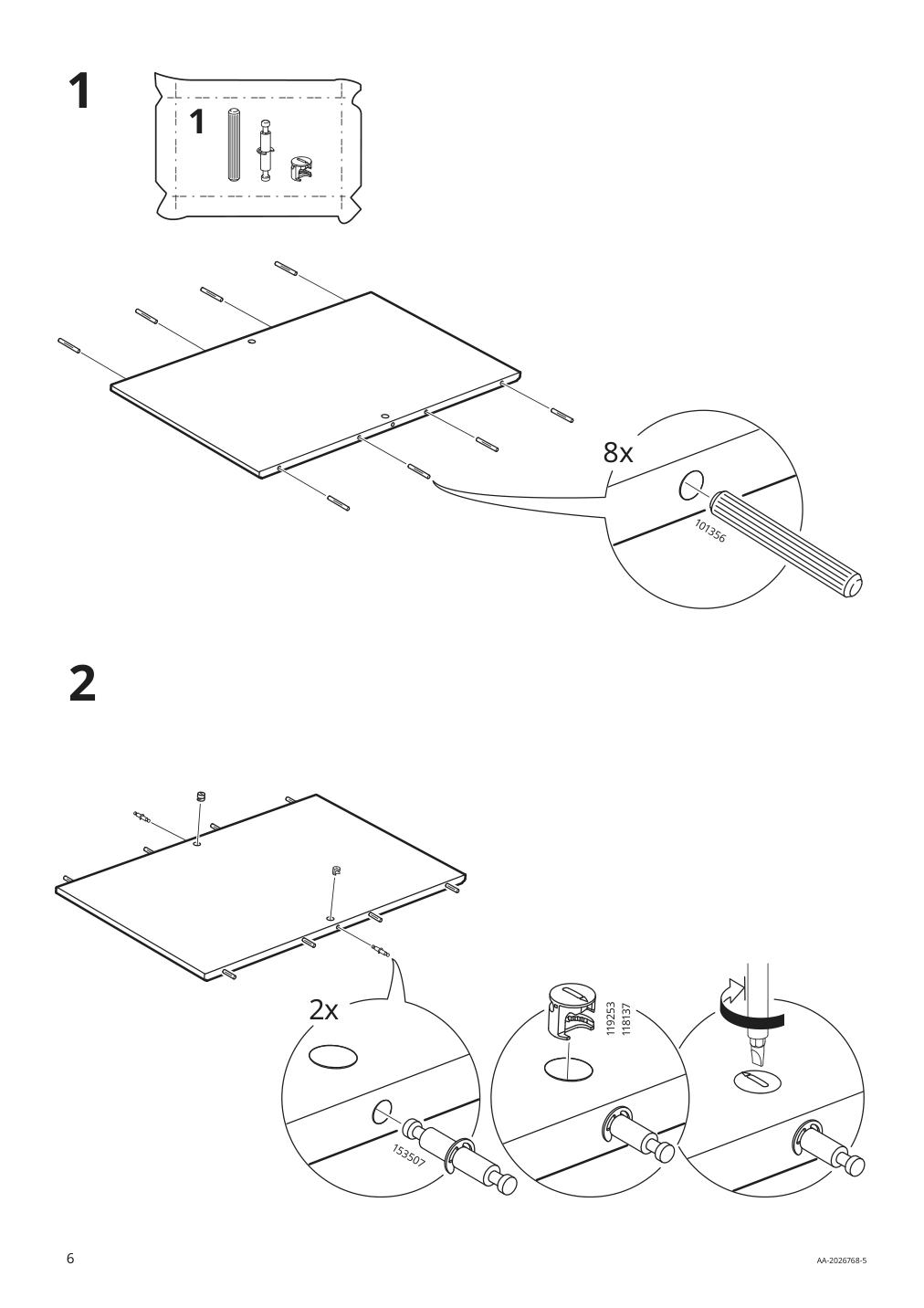 Assembly instructions for IKEA Songesand bed frame brown | Page 6 - IKEA SONGESAND bed frame 403.725.50