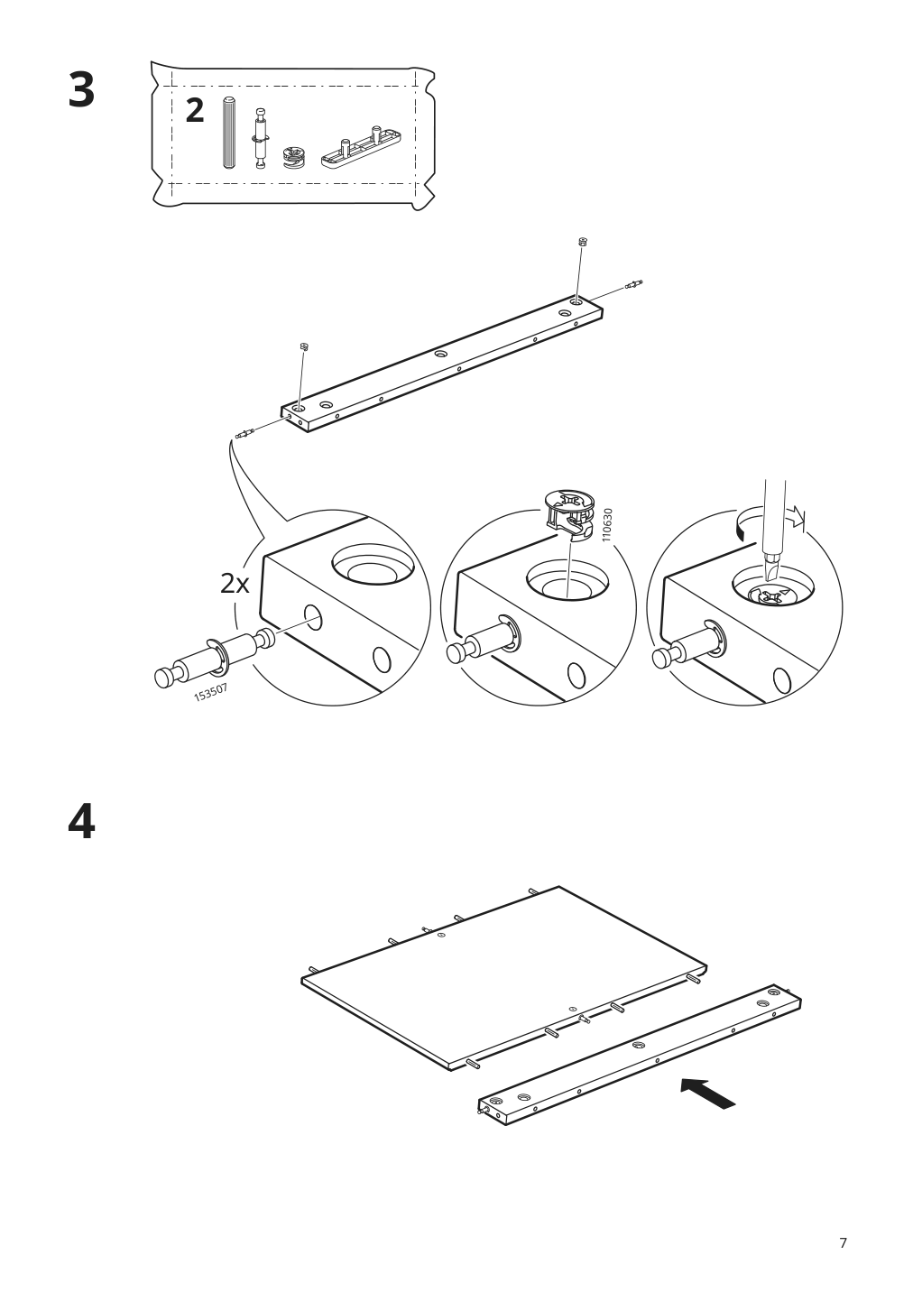 Assembly instructions for IKEA Songesand bed frame white | Page 7 - IKEA SONGESAND bed frame with 2 storage boxes 792.409.88