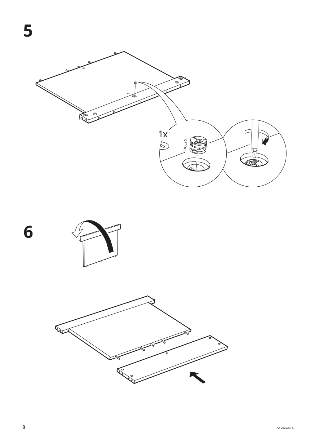 Assembly instructions for IKEA Songesand bed frame brown | Page 8 - IKEA SONGESAND bed frame with 2 storage boxes 392.409.66