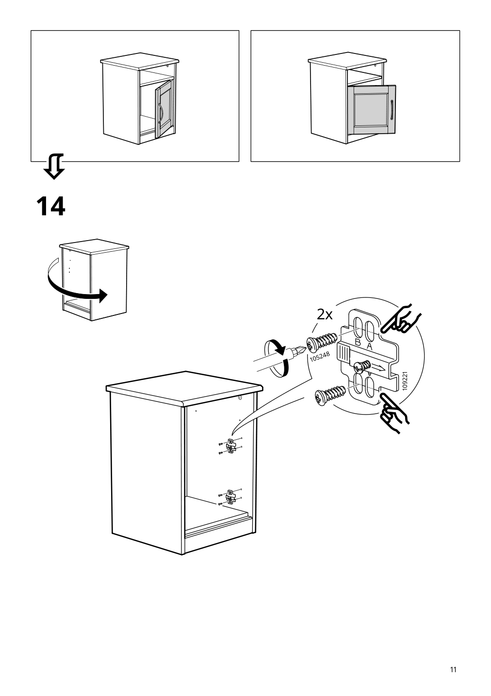 Assembly instructions for IKEA Songesand nightstand white | Page 11 - IKEA SONGESAND nightstand 303.674.41