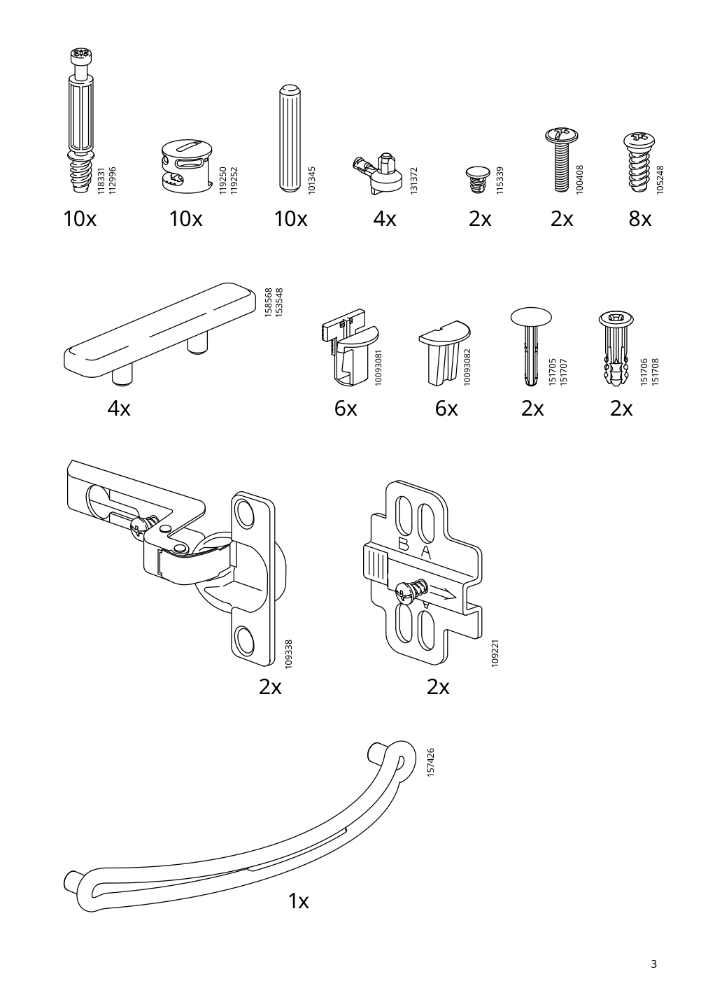 Assembly instructions for IKEA Songesand nightstand white | Page 3 - IKEA SONGESAND nightstand 303.674.41