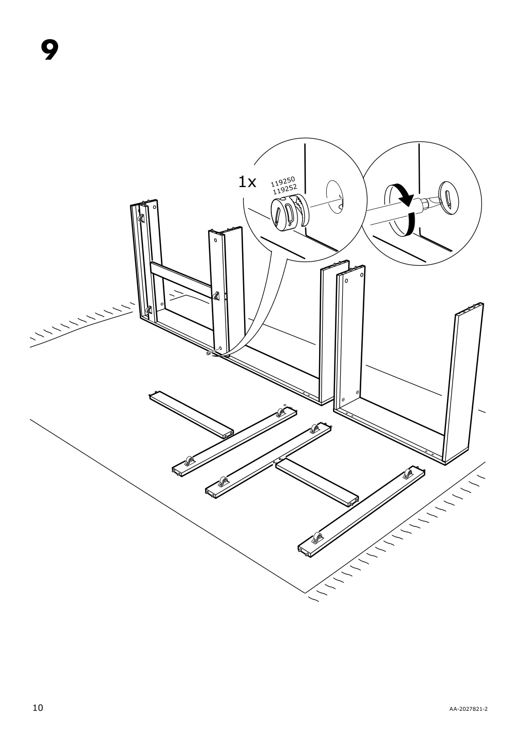 Assembly instructions for IKEA Songesand underbed storage box set of 2 brown | Page 10 - IKEA SONGESAND bed frame with 2 storage boxes 392.409.66