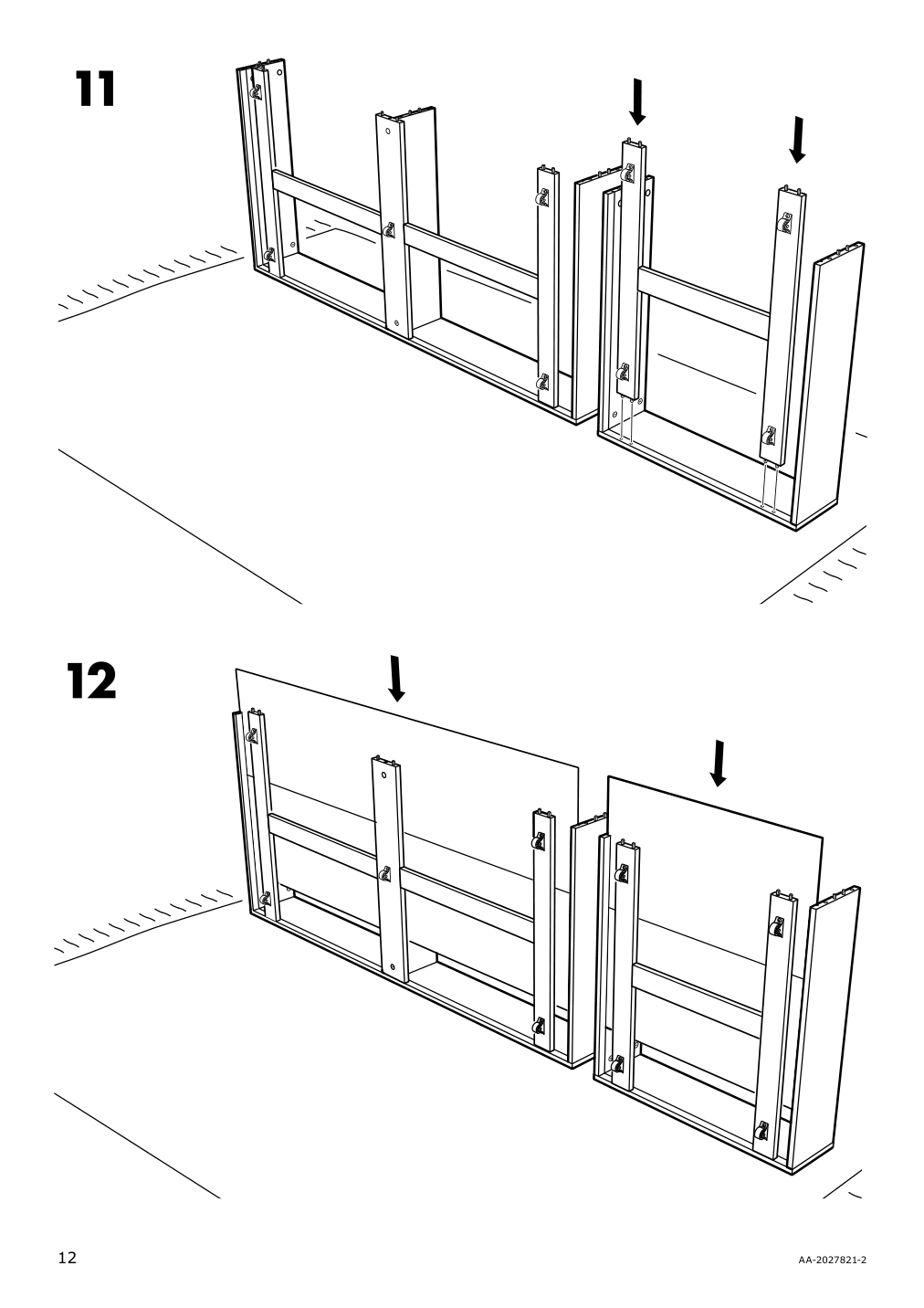 Assembly instructions for IKEA Songesand underbed storage box set of 2 brown | Page 12 - IKEA SONGESAND bed frame with 2 storage boxes 392.411.12