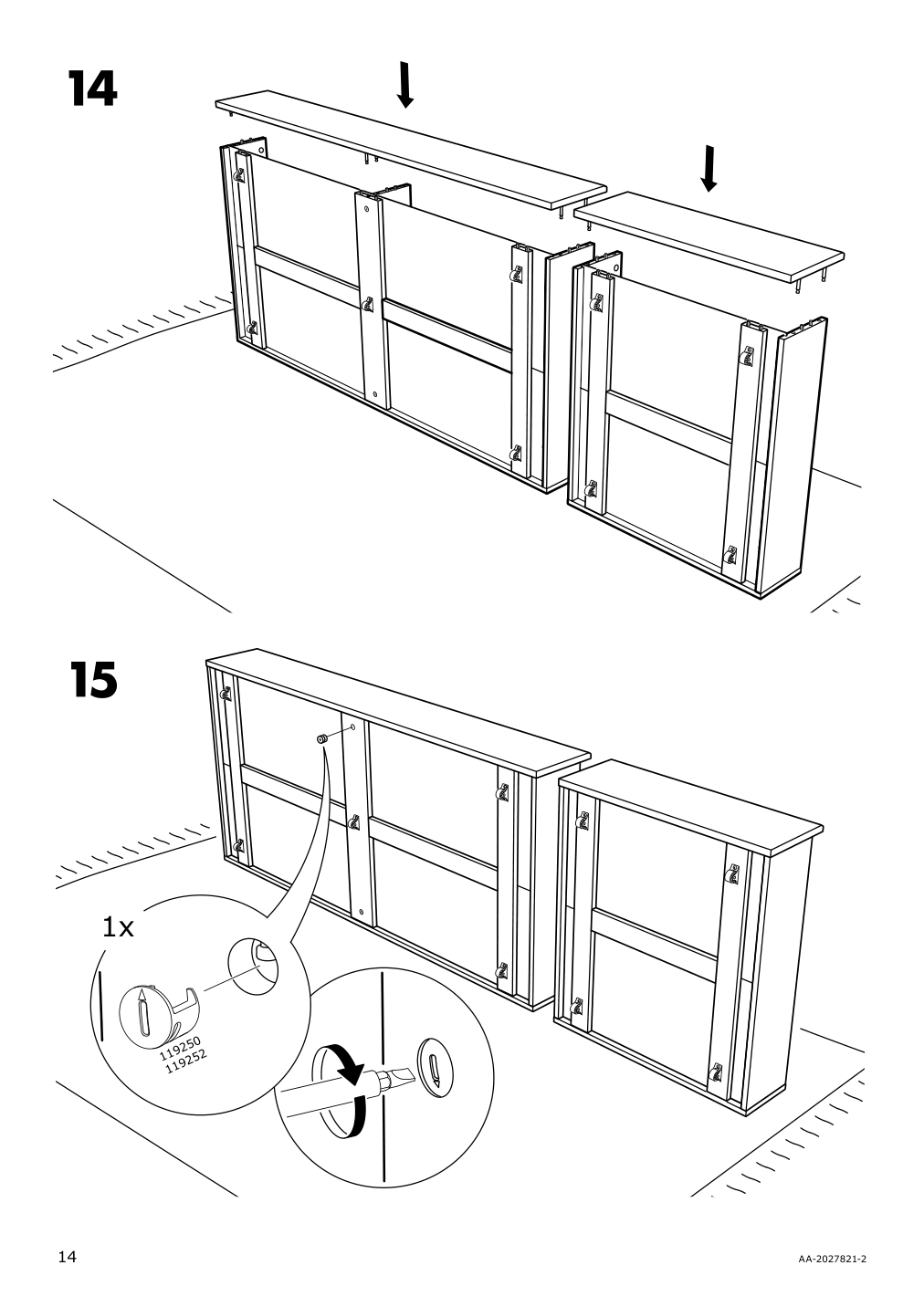 Assembly instructions for IKEA Songesand underbed storage box set of 2 brown | Page 14 - IKEA SONGESAND bed frame with 2 storage boxes 392.411.12