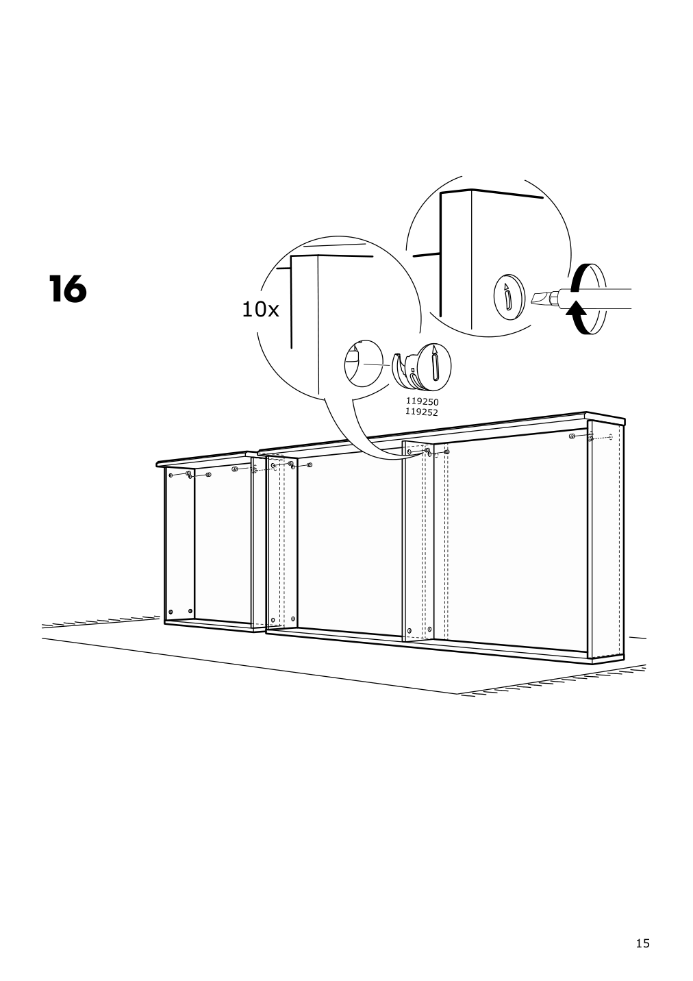 Assembly instructions for IKEA Songesand underbed storage box set of 2 brown | Page 15 - IKEA SONGESAND bed frame with 2 storage boxes 392.409.66