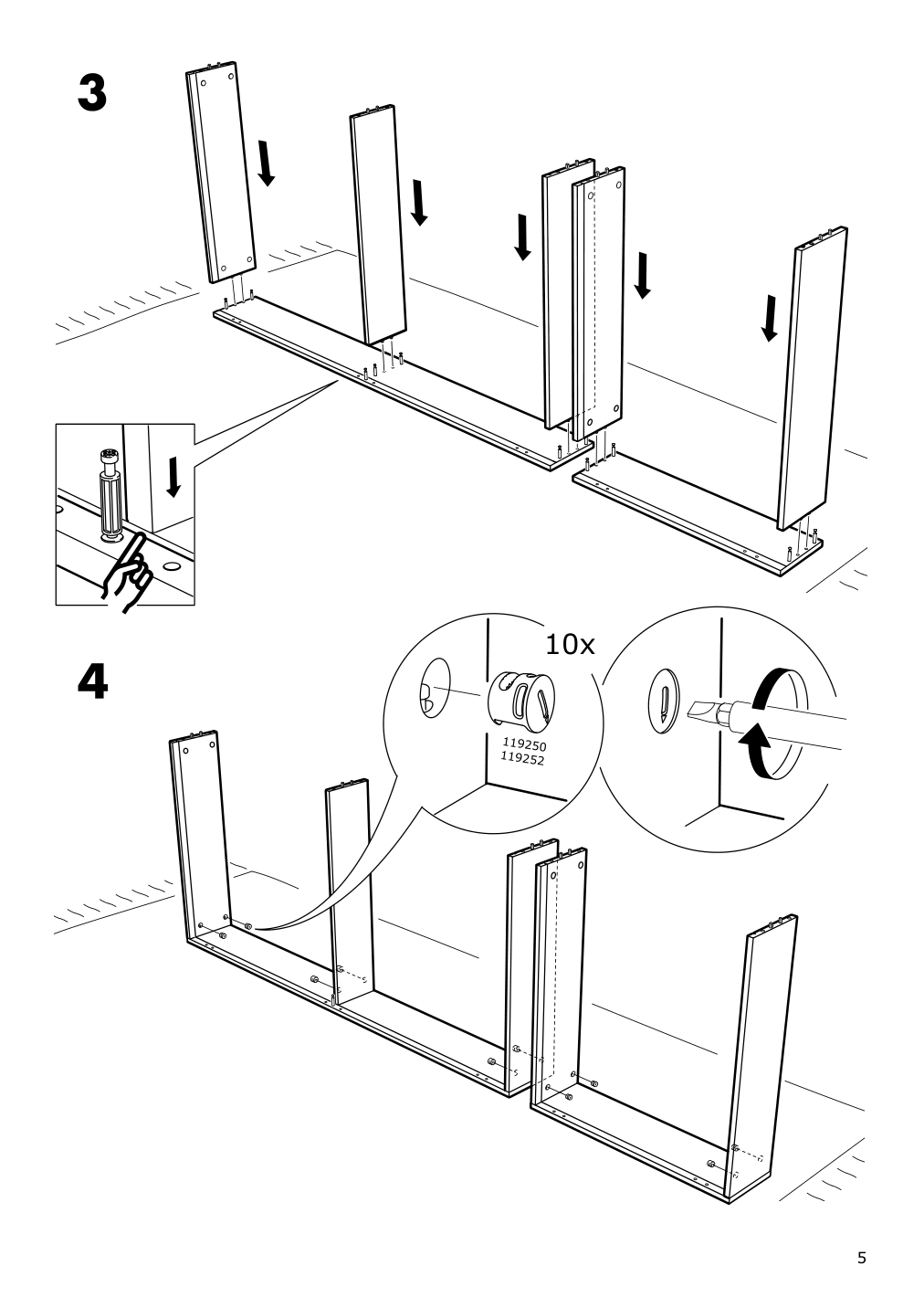 Assembly instructions for IKEA Songesand underbed storage box set of 2 white | Page 5 - IKEA SONGESAND bed frame with 4 storage boxes 792.413.51