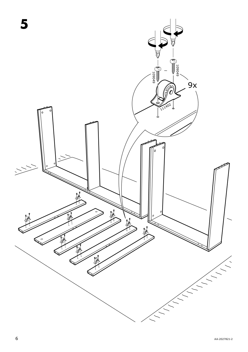 Assembly instructions for IKEA Songesand underbed storage box set of 2 white | Page 6 - IKEA SONGESAND bed frame with 2 storage boxes 392.412.11