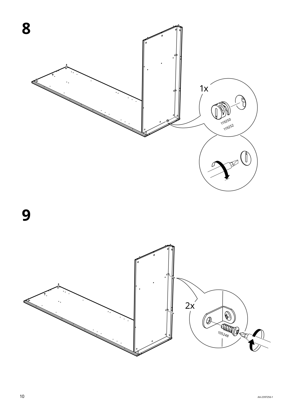 Assembly instructions for IKEA Songesand wardrobe brown | Page 10 - IKEA SONGESAND wardrobe 603.751.33