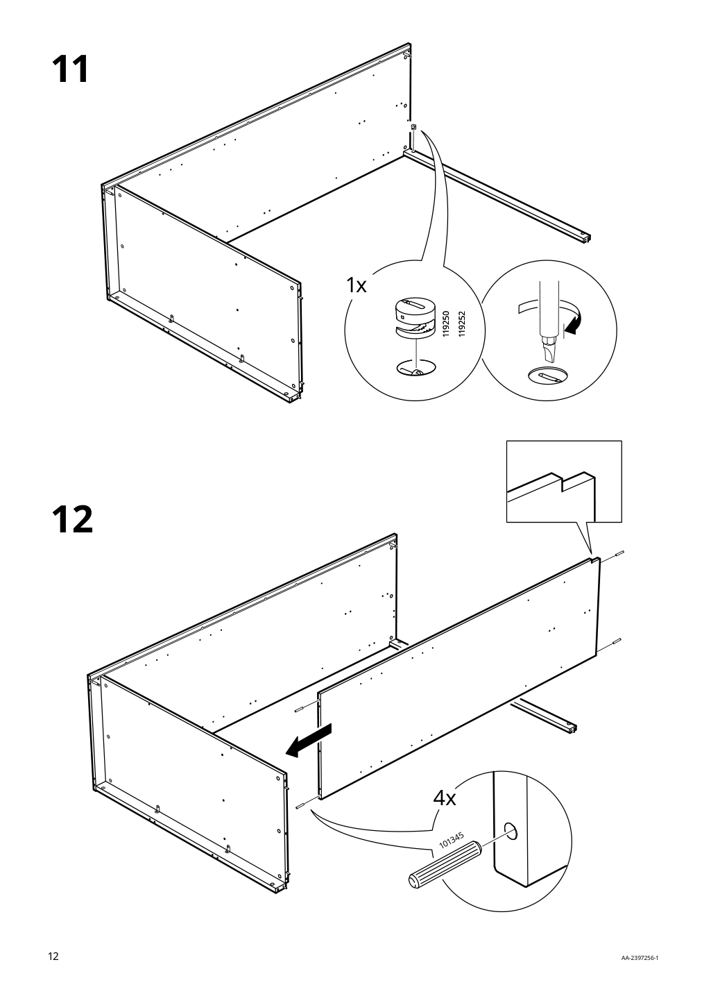 Assembly instructions for IKEA Songesand wardrobe brown | Page 12 - IKEA SONGESAND wardrobe 603.751.33