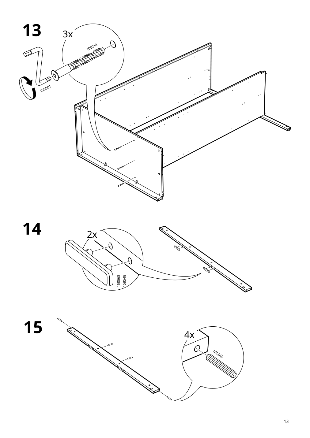 Assembly instructions for IKEA Songesand wardrobe brown | Page 13 - IKEA SONGESAND wardrobe 603.751.33