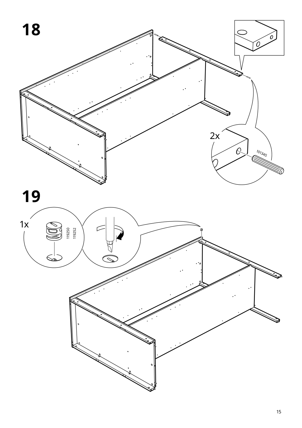 Assembly instructions for IKEA Songesand wardrobe brown | Page 15 - IKEA SONGESAND wardrobe 603.751.33