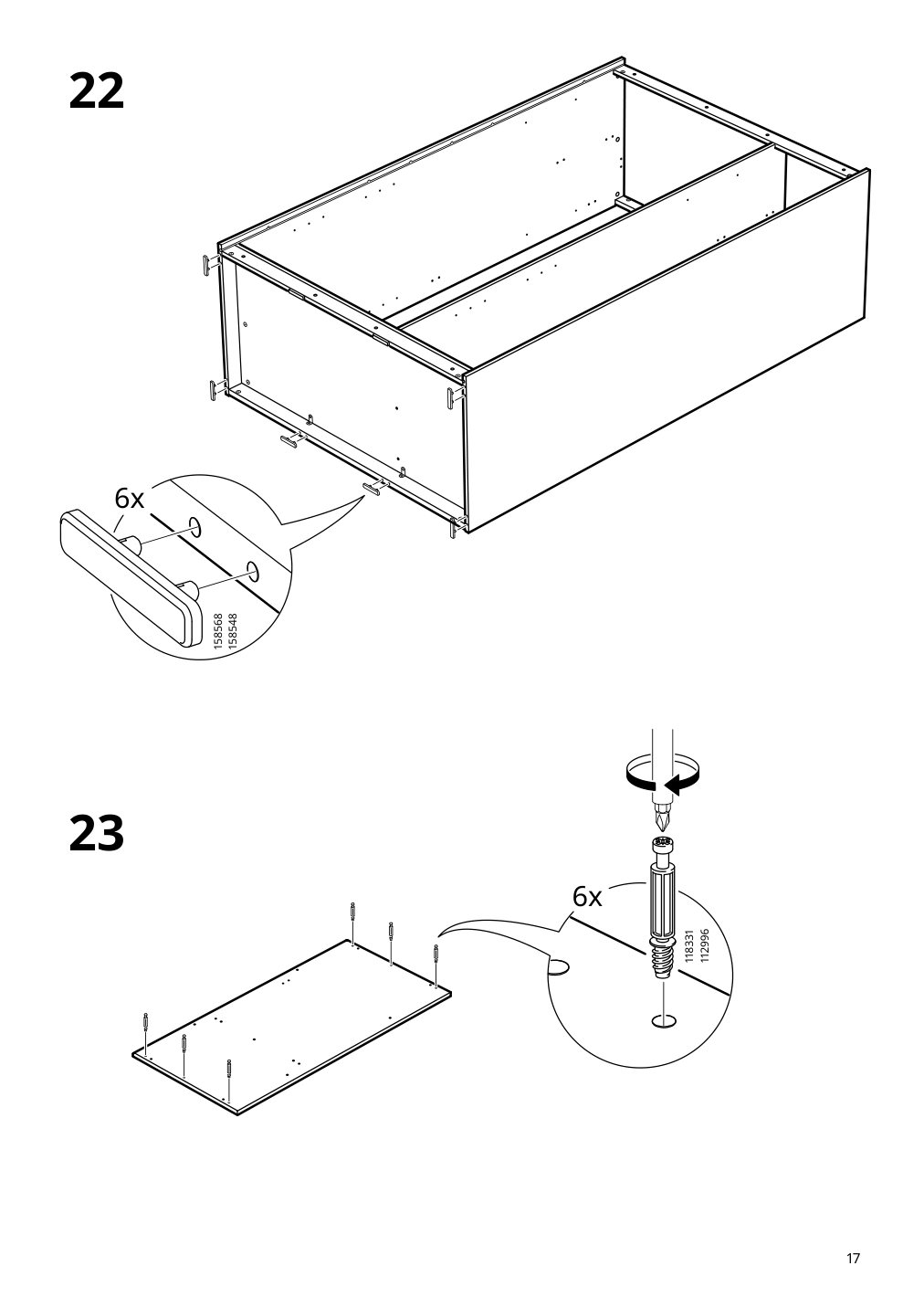 Assembly instructions for IKEA Songesand wardrobe brown | Page 17 - IKEA SONGESAND wardrobe 603.751.33