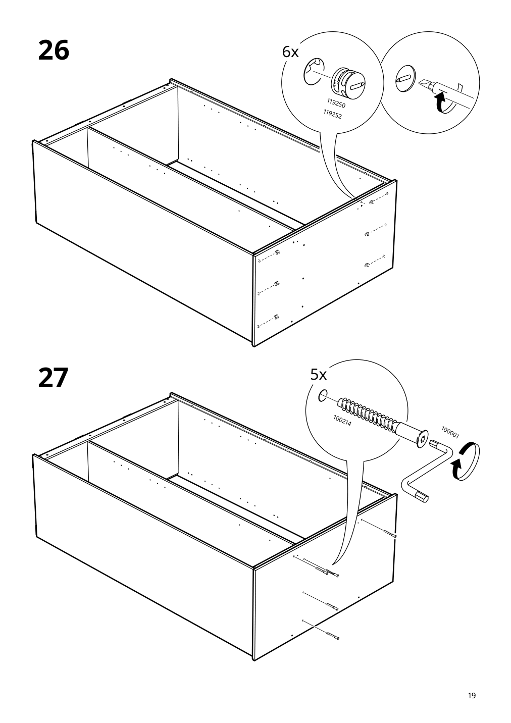 Assembly instructions for IKEA Songesand wardrobe brown | Page 19 - IKEA SONGESAND wardrobe 603.751.33