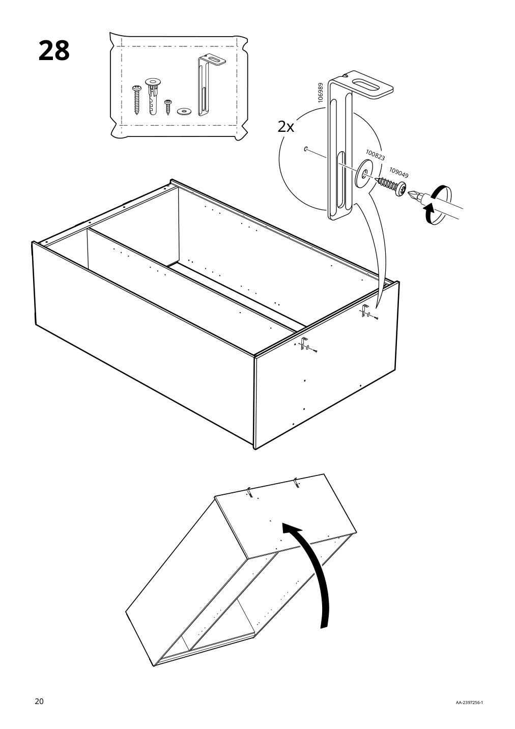 Assembly instructions for IKEA Songesand wardrobe brown | Page 20 - IKEA SONGESAND wardrobe 603.751.33