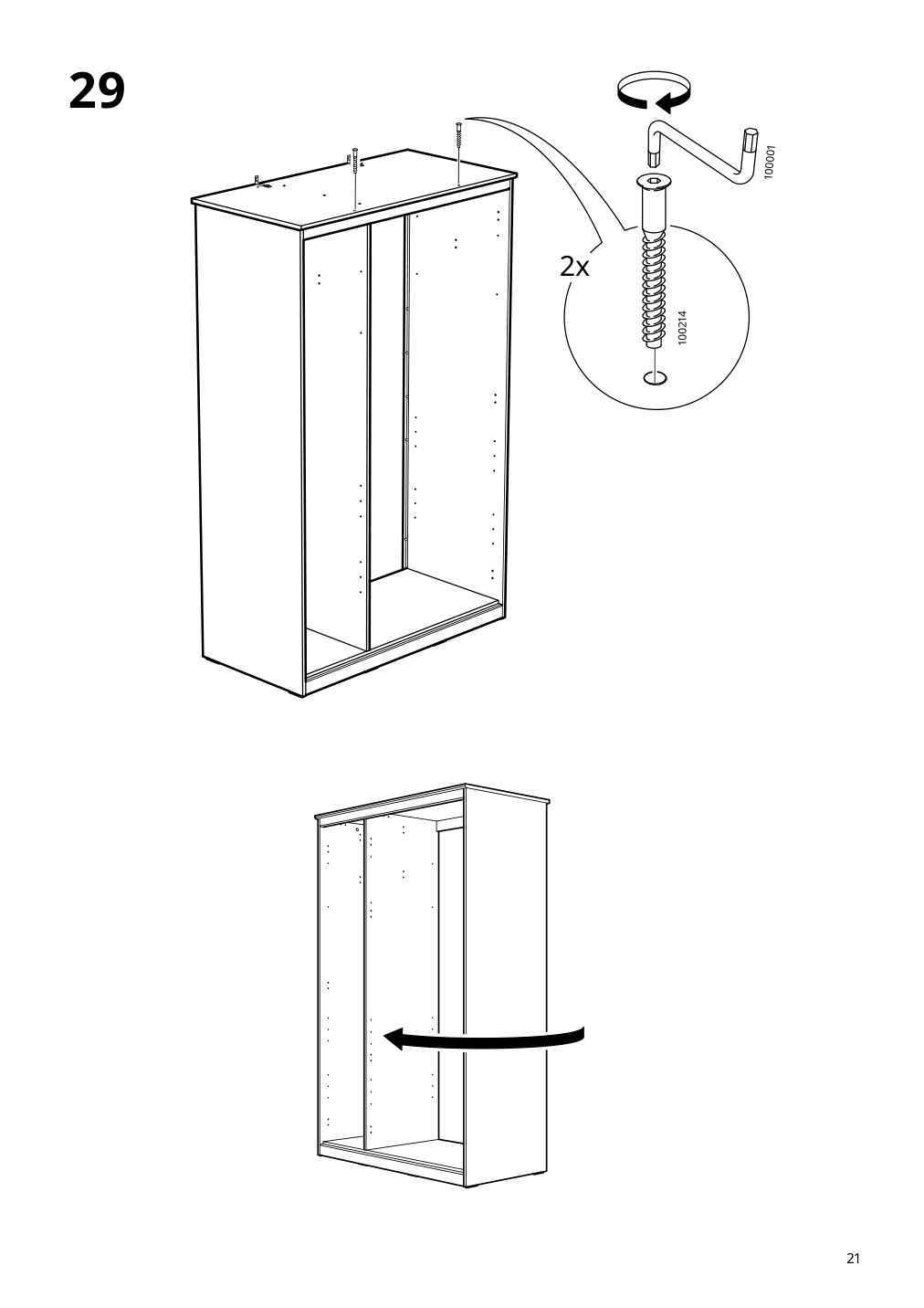 Assembly instructions for IKEA Songesand wardrobe brown | Page 21 - IKEA SONGESAND wardrobe 603.751.33