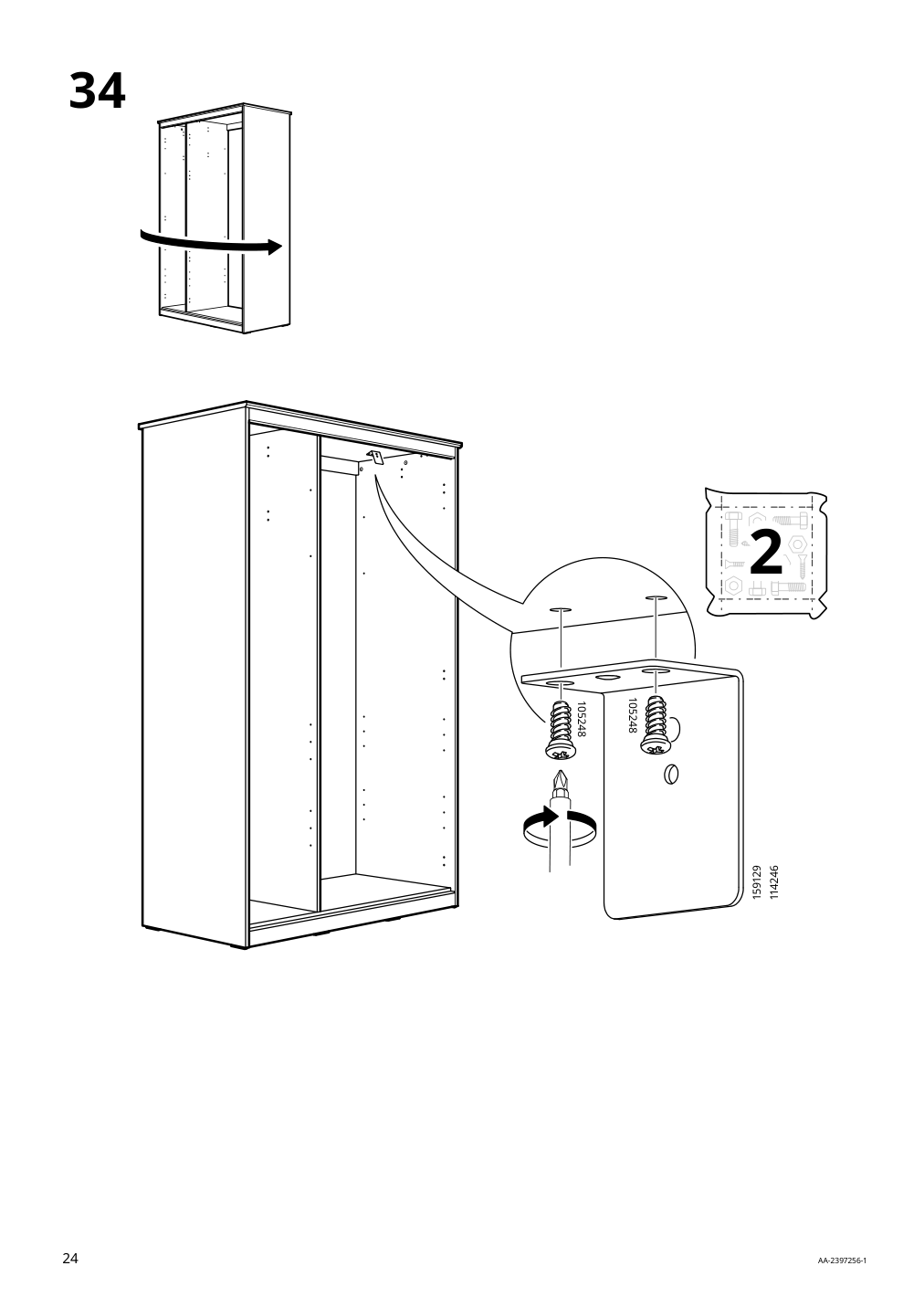 Assembly instructions for IKEA Songesand wardrobe brown | Page 24 - IKEA SONGESAND wardrobe 603.751.33