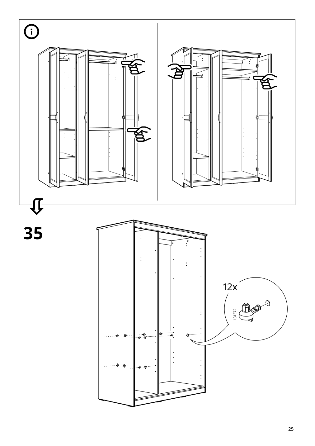 Assembly instructions for IKEA Songesand wardrobe brown | Page 25 - IKEA SONGESAND wardrobe 603.751.33