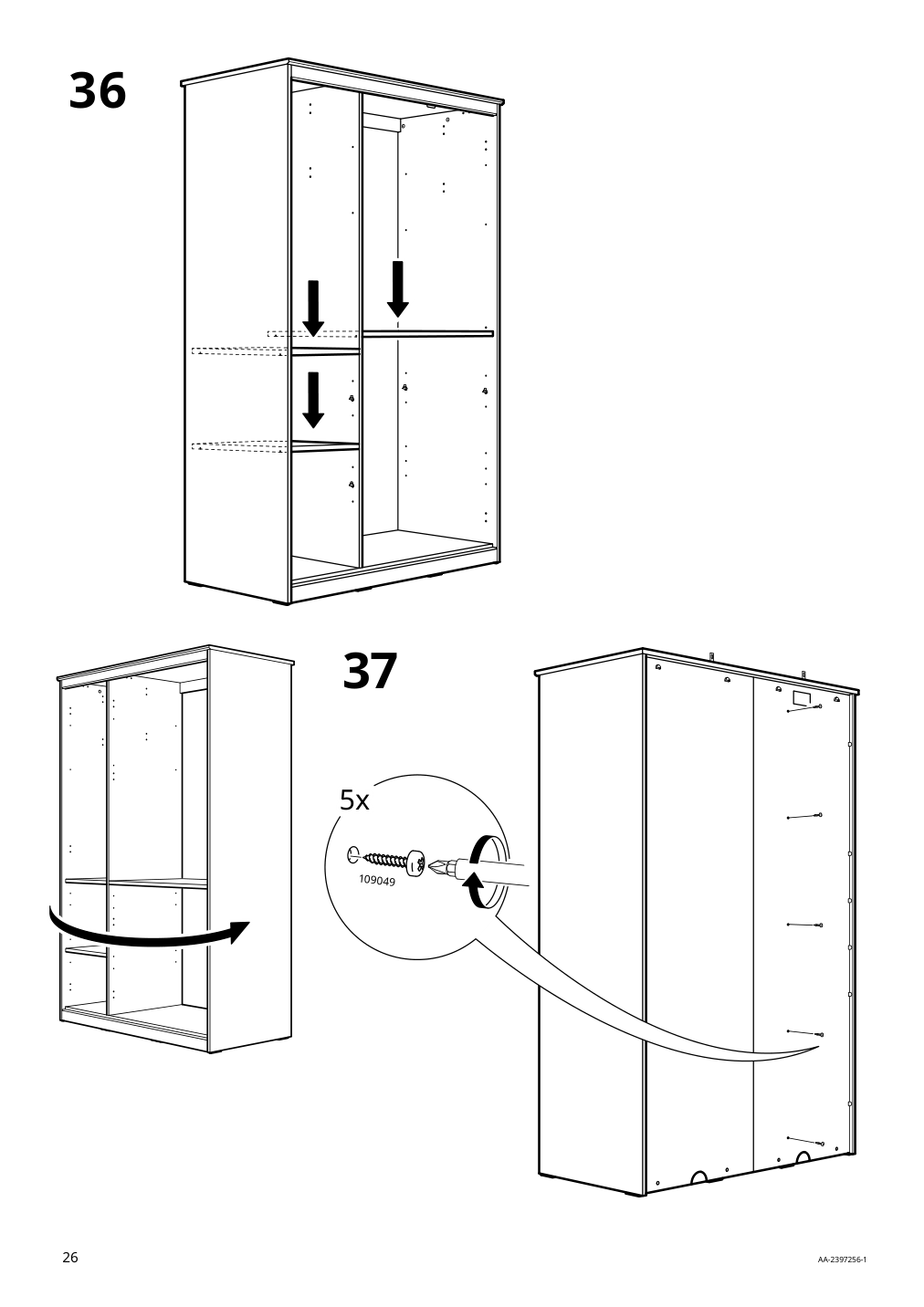 Assembly instructions for IKEA Songesand wardrobe brown | Page 26 - IKEA SONGESAND wardrobe 603.751.33